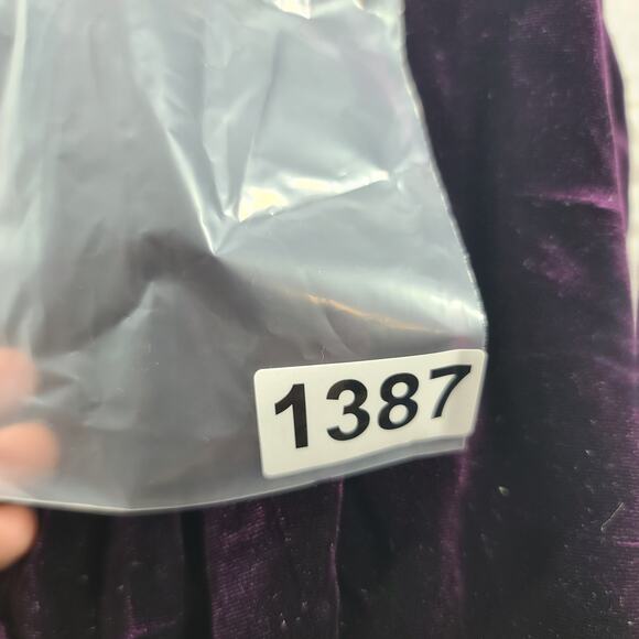 Velvet Maxi wrap Prom Bridesmaid dress Purple Witchy vibes High slit Formal - Picture 13 of 13